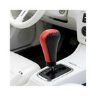 Car Shifter Knobs  Leather Vehicle Gear Shifter Stick Lever Black red