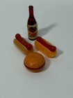 Lot Vintage Miniature Hot Dog Hamburger Catsup Doll Gumball Cracker Jack Prize