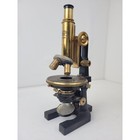 Antique Carl Zeiss Jena Germany Brass Microscope W Original Wood Box Rare