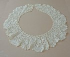 Antique Victorian Bertha Collar - Brussels Duchesse Lace   Point De Gaze Roses