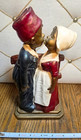 Rare 9 5  Antique Armor Bronze Co Bookends Kissing Dutch Kids Polychrome Large