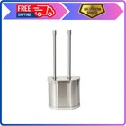 Better Homes   Gardens Toilet Bowl Brush And Plunger Set Brushed Nickel