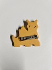 Vintage Bakelite Scottie Dog Brooch Pin Red Bow Glass Eye Rare Collectible