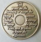 Alcoholics Anonymous Aa 41 Year Bronze Medallion Coin Chip Token Sobriety Sober