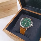 Shinola The Runwell Green Dial Leather Argonite 1069 Quartz Men s Watch 41mm