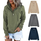 Womens Hooded Sweatshirt Ladies Winter Warm Hoodies Tops Jumper Pullover Blouse   