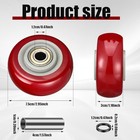 4 Pcs Push Cart Wheels 3 Inch Pu Caster Wheels Bearings Repair Kits Heavy Duty 