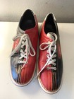 Qubica Amf Bowling Shoes Men s 9 5  Women s 11 Black Red White Leather