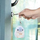Furry Plush Hamster Keychain Rings For Women Purse Bag Jewelry Charm Gift