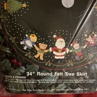 Bucilla Gallery Of Stitches 34  Round Felt Tree Skirt Kit Santa   Friends 33105