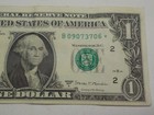 1  Dollar Bill Star Note Almost Last Of Run  Error Offset Cut B09073706  See Pic