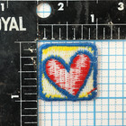 Vintage Lot Of 4 Heart Valentine 1  Iron On Patch  with Sticker Backing 