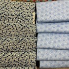 Floral Quilting Kit Flowers Blue W Background 100  Cotton 60 X 70 Quilt Fabric