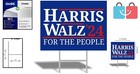 2024 Harris Walz Yard Sign 24x18 - Strong Magnetic Vinyl   H-stake Included