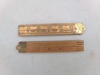 Boxwood Rulers Lot Of 2 Lufkin No 651 Made In England Stanley No 61 Vintage Tool