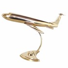 Handmade Brass Airplane Model     Vintage Aircraft Decor  Aviation Enthusiast Desk