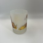 Disney   s Winnie The Pooh   Friends Frosted Glass Candle Holder Brand New Fall