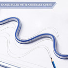 2-piece Flexible Curve Ruler - 24 Inch  Ideal For Drawing   Sewing  Blue