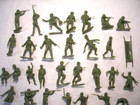 Vintage 1960s Marx Ww2 35 Green American Soldiers Lot   
