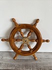 12  Wood Ship Wheel  Nautical Themed Wall Decor  Handmade Steering Wheel  Helm