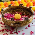 Brass Elephant Urli Bowl 8 4  Decorative Flower   Candle Floating Bowl Set Of 1