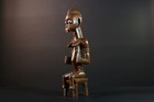 Congo Seated Tribal Figure African Hand Carved Sculpture Ancestor Statue-g5597