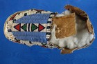 1890s Native American Plains Indians Handcraft Full Glass Beaded Sioux Moccasins