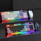 104 Key Wired Led Rgb Gaming Keyboard   Mouse Combo  Mechanical Feeling