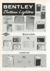 1976 Zippo Lighters  Bentley Butane Lighters Vintage 2 Sided Deale Catalog Sheet