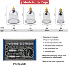 Cupping Therapy Set 19 Massage Cups For Back Pain Relief Physical With Hand Pump