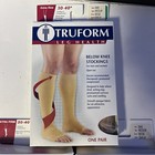 3 Pairs Truform Stockings Knee High Open Toe  30-40 Mmhg M Beige  0845-m  Lot