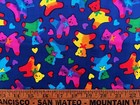 Cotton Quilt Fabric  rainbow Rascals  Bear Hoffman International By 1 2 Yard