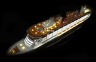 Disney Dream With Lights Handcrafted Wooden Ship Model 40 