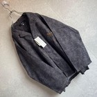 Kansai Yamamoto Dead Stock 90s Vintage Open Collar Shirt Jacket Charcoal M
