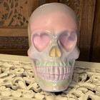 Summerween Halloween Pastel Ombre Skull With Hearts For Eyes New Figure 8 Inches