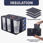 6 Cup Drink Carrier With Handle  Reusable Insulated Drink Dark Gray-6 Cups