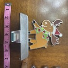 Vtg Moose Stocking Holder Hanger Christmas Holiday Decor Metal Silver Tone 4 