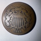 1864 Small Motto Two Cent Piece Very Fine Vf Coin