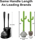 Cactus Toilet Plunger And Brush Set Bathroom Cleaning Holder Decorative