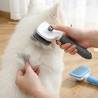 Self Cleaning Slicker Brush For Dogs Cats - Pet Grooming Comb