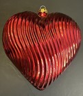 Large Red Heart Ornament christmas Or Valentines Day approx 6  Tall Textured