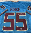 Braden Fiske Florida State Seminoles Signed Custom Blue Jersey Beckett Coa   