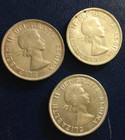 Lot Of 3  1958 Canada Silver Dollar Totem Pole