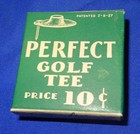 Vintage Antique  perfect Golf Tees  Rubber In Mint Box   Out Of Dealer Display