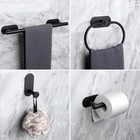 4 Piece Towel Bar Set Bath Accessories Bathroom Hardware - Brushed Nickel