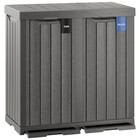  62 Gallon Outdoor Trash Can   Waterproof Resin 62 Gallon W sorting Labels