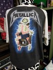 Vintage Ulta Rare Metallica 1986 Metal Up Your A   Tour Concert Shirt-still Glow