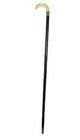 Antique Superb Victorian Greyhound Dog Head Glass Eyes Handle Walking Stick Cane