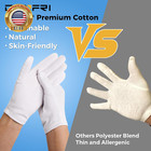 2 Pairs White Moisturizing Gloves Overnight Cotton Gloves For Spa  Dry Hands Ecz