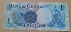 Ghana          One  1  Cedi Banknote  october 1  1971   P  10d 